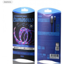 USB cable Remax RC-130i bright 'Lightning' / LED lighting throughout the length / 100cm