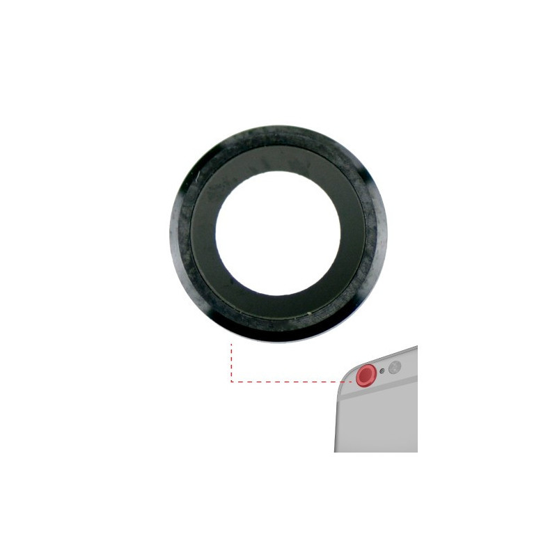 Galinės kameros stikliukas skirtas Apple iPhone 6 Plus / 6S Plus galinės kameros stikliukas juodas