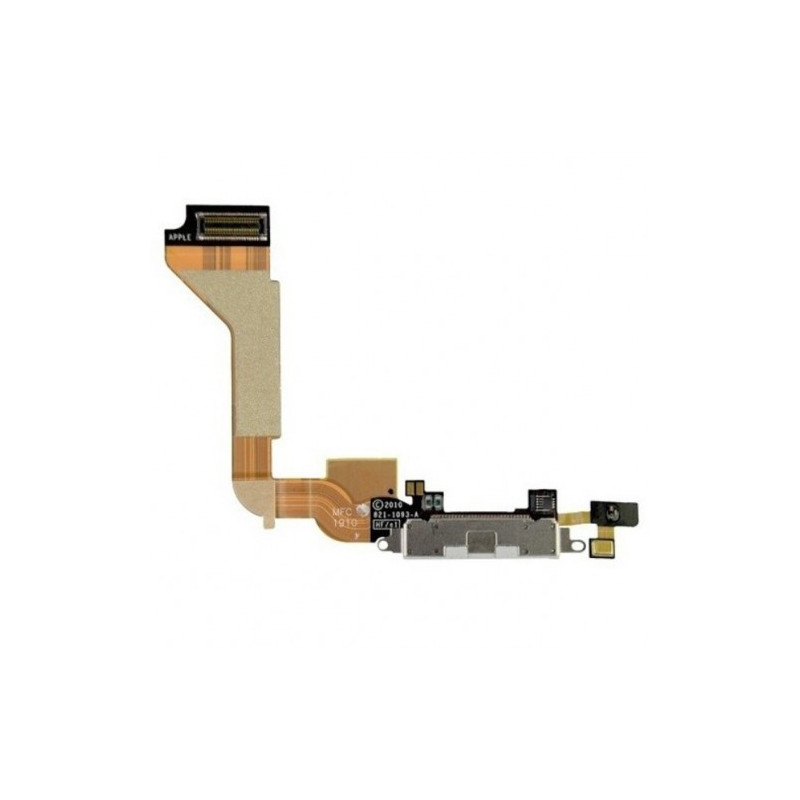 Krovimo lizdas skirtas iPhone 4G su lanksčiąja jungtimi / BLACK / OEM