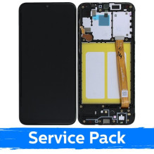 Ekranas skirtas Samsung A202 A20e 2019 juodas su rėmeliu (Service Pack)