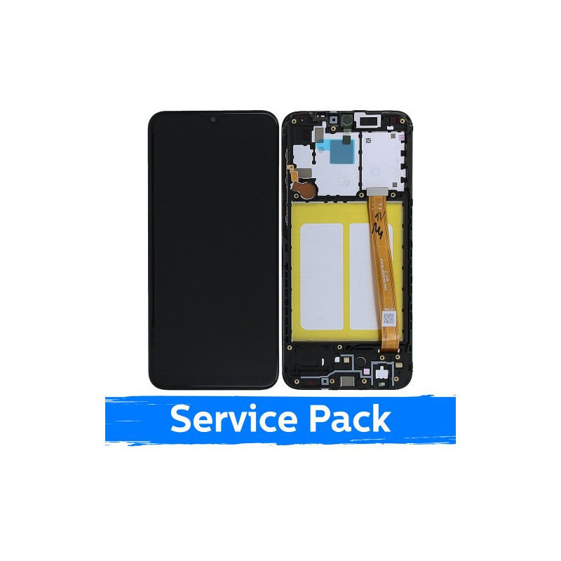 Ekranas skirtas Samsung A202 A20e 2019 juodas su rėmeliu (Service Pack)
