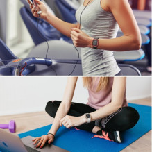 Strap Band for Apple Watch 42mm / 44mm / 45mm (black + red)