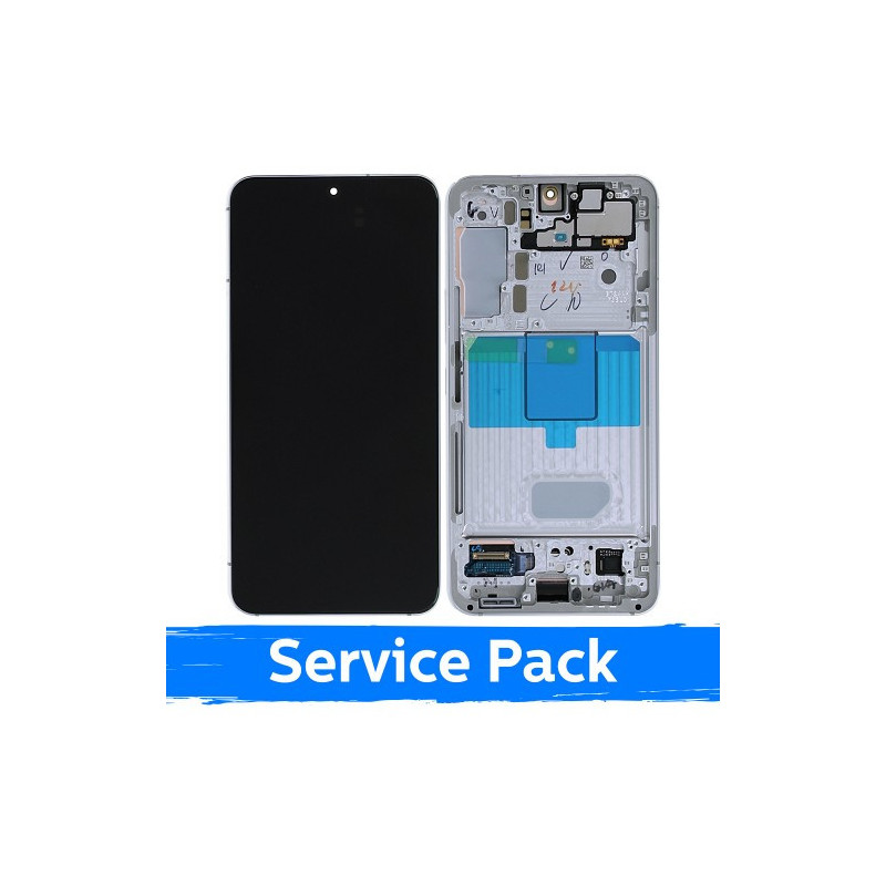 Ekranas skirtas Samsung S901 S22 su rėmeliu / White (Cream)(Sky Blue) / (Service Pack)