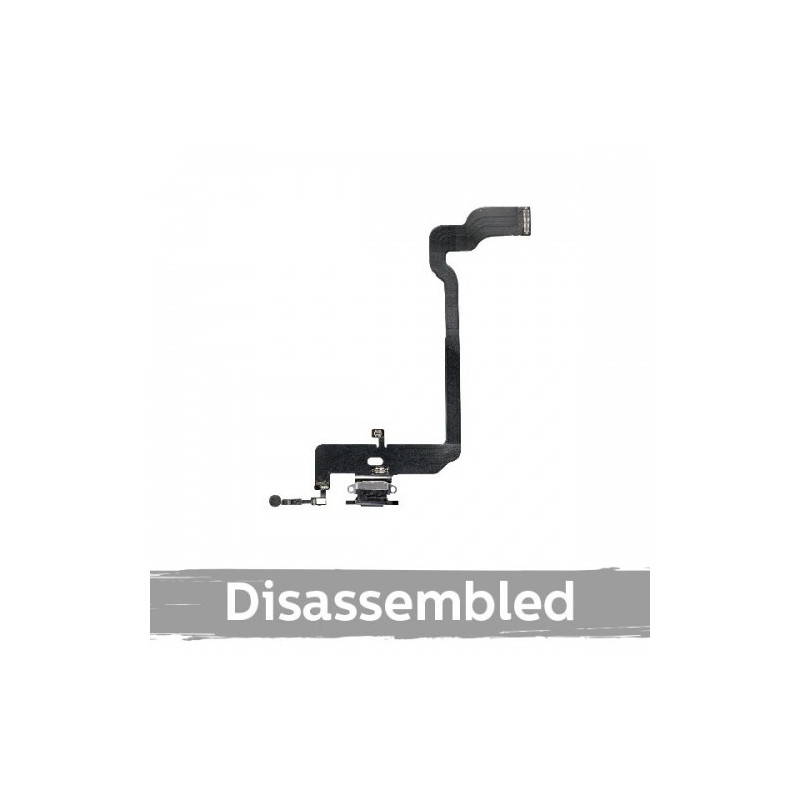 Krovimo lizdas skirtas iPhone Xs Max su lanksčiąja jungtimi / Black / (100% originalu / iš įrenginio)