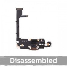 Charging port for iPhone 11 Pro Max with flex connector / With IC / Matte Silver / (100% original / from the device)