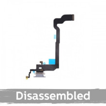 Charging port for iPhone X with flexible connector / Black / (100% original / from the device)