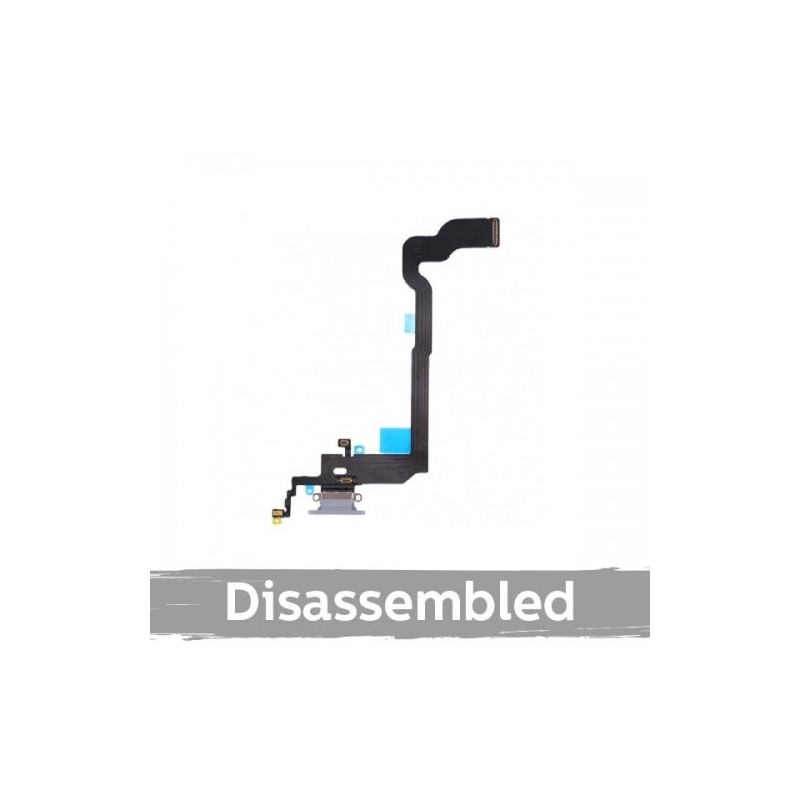 Charging port for iPhone X with flexible connector / Black / (100% original / from the device)