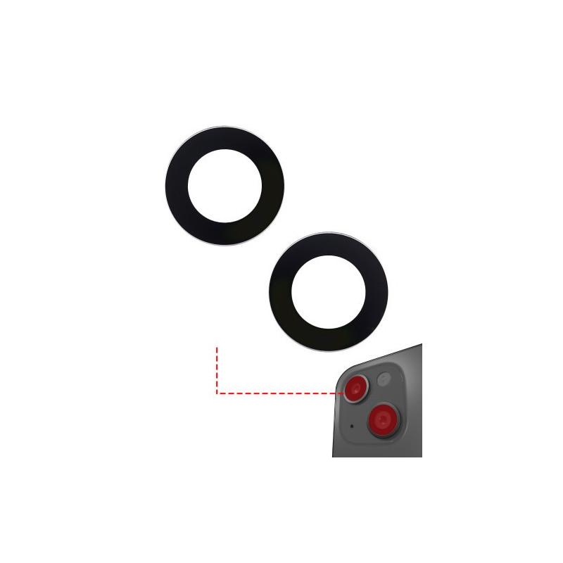 Rear camera glass for Apple iPhone 14 / 14 Plus rear camera glass (2pcs)