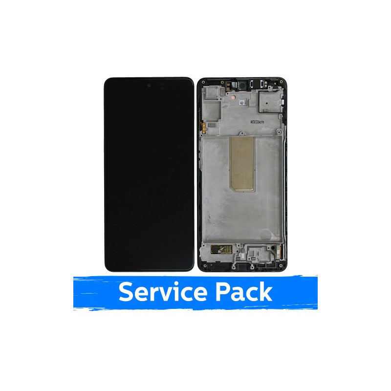 Ekranas skirtas Samsung M546 M54 5G juodas su rėmeliu (Service Pack)