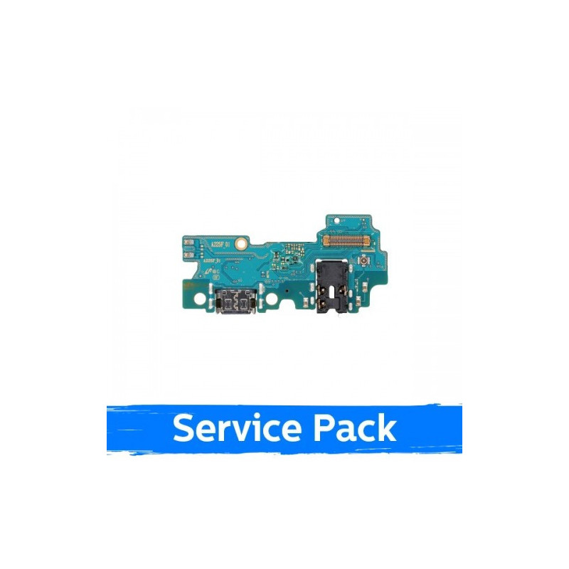 Krovimo lizdas Samsung A225 A22 4G su lanksčiąja jungtimi / plata (Service Pack)