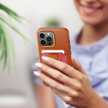 Dux Ducis 'Magnetic Wallet' skirta iPhone 12 (iPhone 13 / iPhone 14) raudona