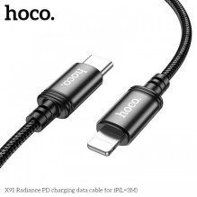 USB Cable Hoco 'X91' black 'Type-C / Lightning' 300cm up to 20W (adapted for Apple iPhone)