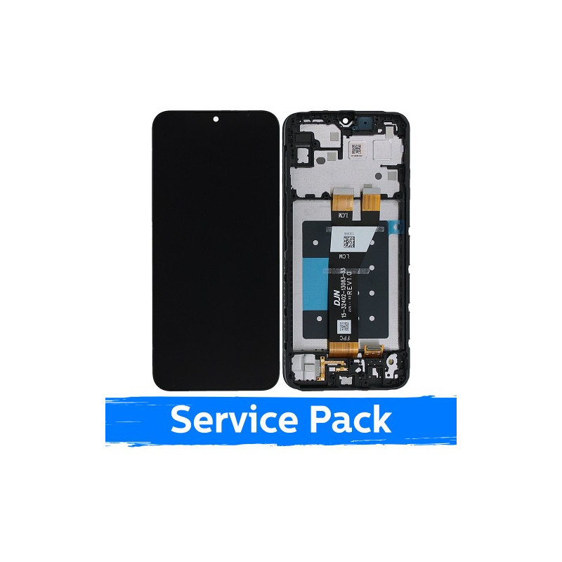 Screen for Samsung A146P A14 5G black with frame (Service Pack)
