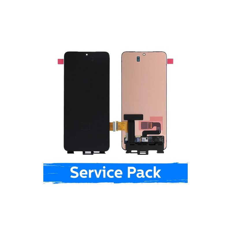 Ekranas skirtas Samsung G991 S21 juodas (Service Pack) (NF version)