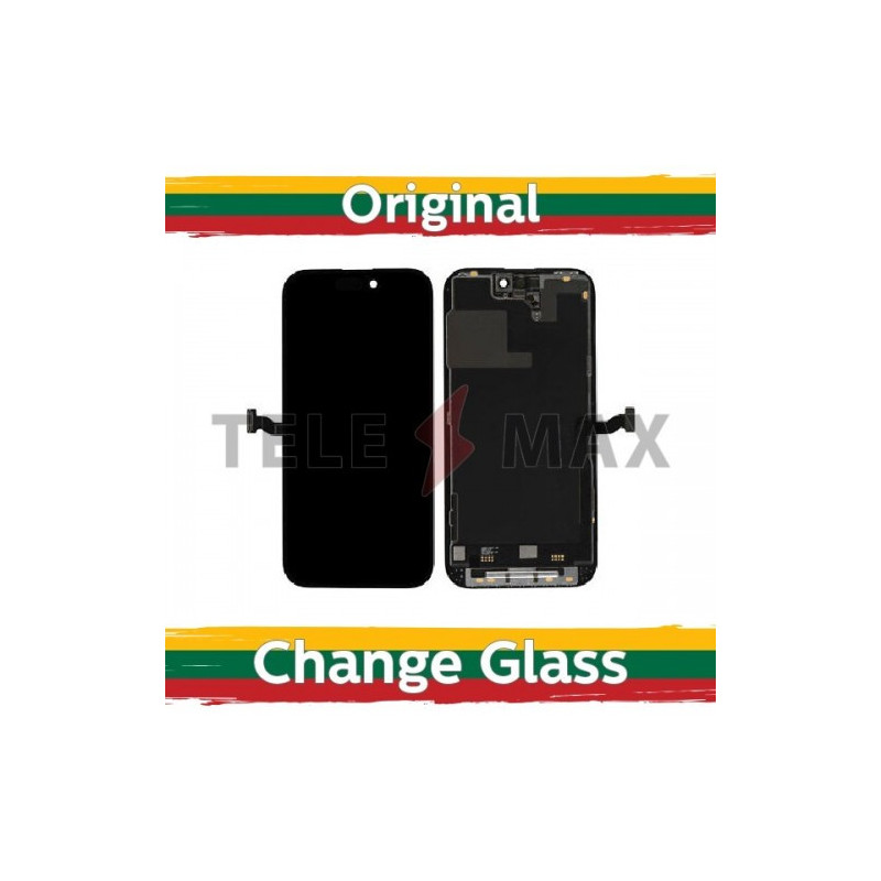 Ekranas skirtas iPhone 14 Pro juodas (Atnaujintas: Telemax)