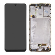 Screen for Samsung A315 A31 black with frame HQ