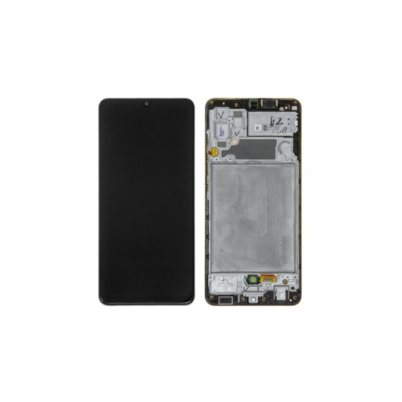 Ekranas skirtas Samsung A325 A32 4G juodas su rėmeliu HQ