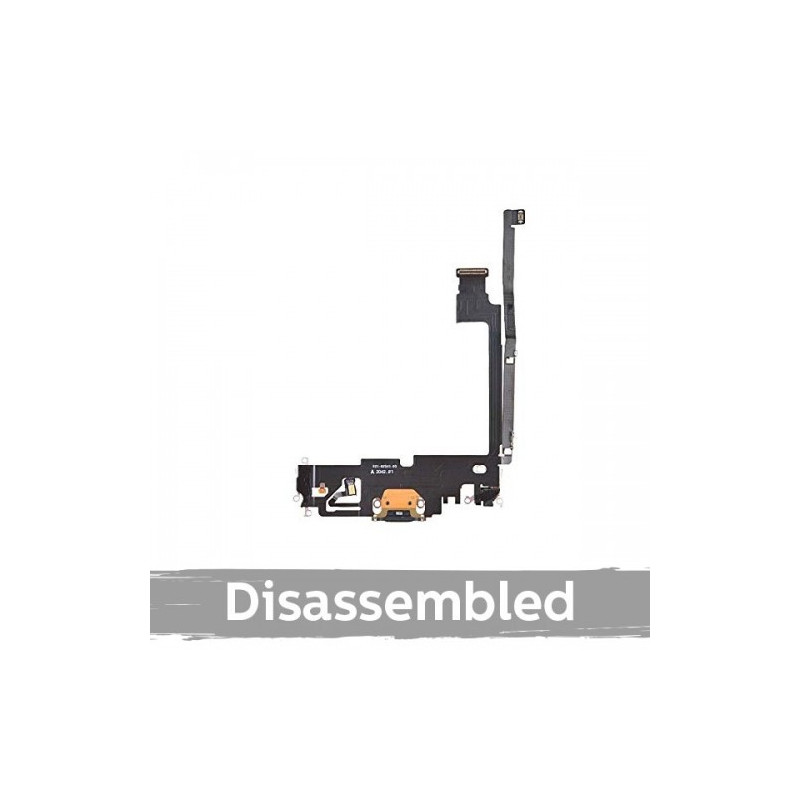 Charging port for iPhone 12 Pro Max with flexible connector / Graphite / (100% original / from the device)
