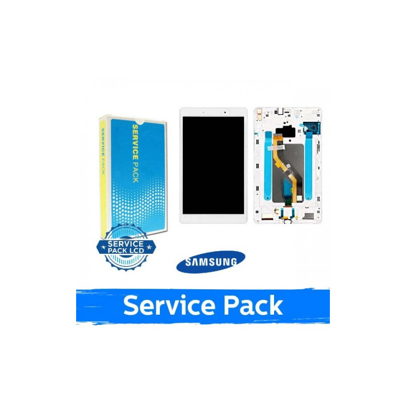 Ekranas skirtas Samsung T290 Tab A 8.0'' baltas su rėmeliu (Service Pack)
