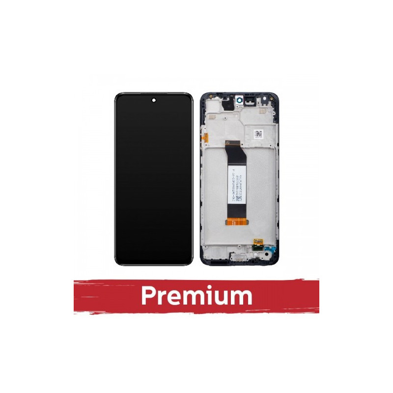 Ekranas skirtas Xiaomi Redmi 10 5G juodas su rėmeliu OEM