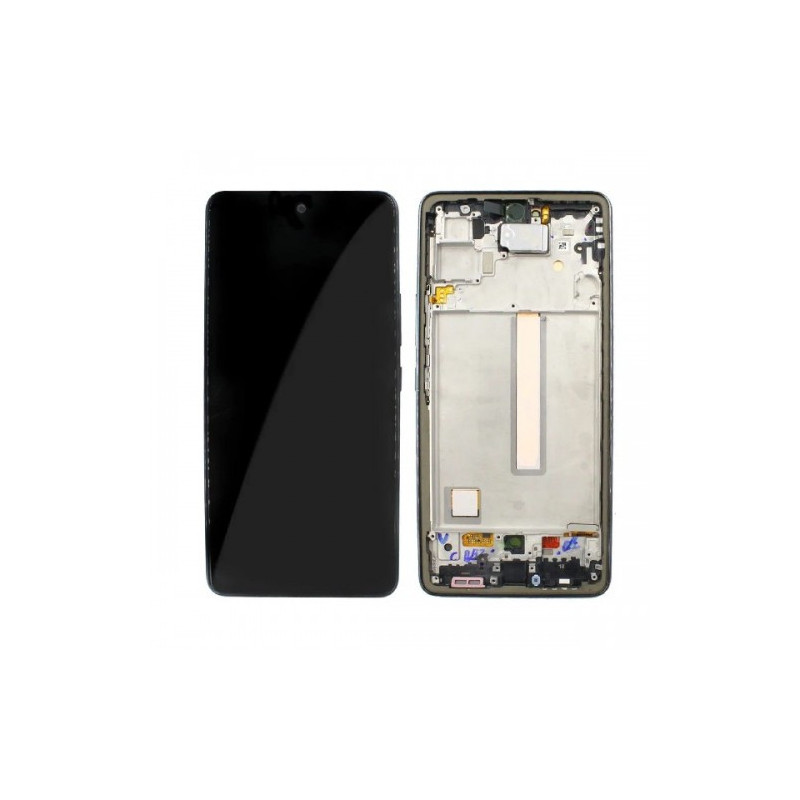 Ekranas skirtas Samsung A536 A53 5G su rėmeliu / Black / HQ