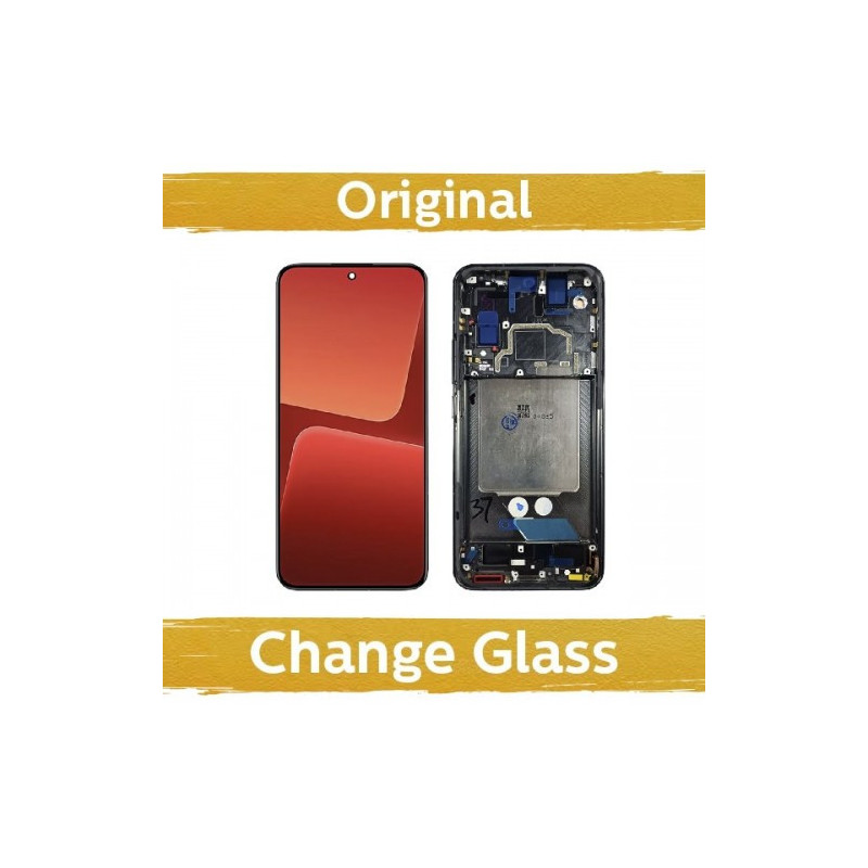 Screen for Xiaomi 13 with frame / Black / (Updated: China)