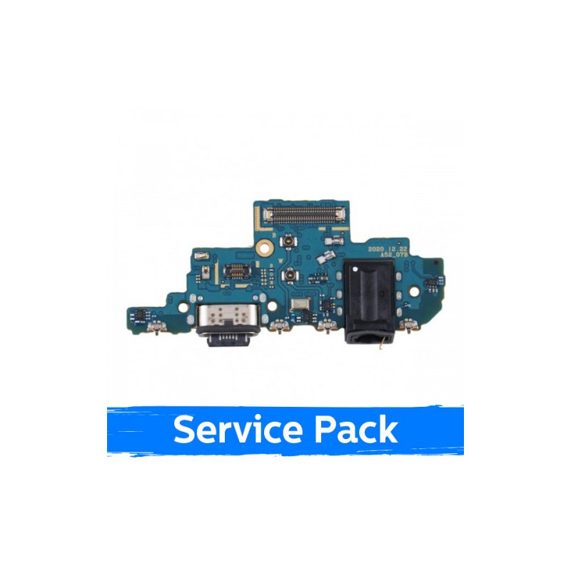 Krovimo lizdas skirtas Samsung A525 A52 4G / A526 A52 5G su lanksčiąja jungtimi / plata (Service Pack)