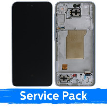 Screen for Samsung A356 A35 5G with frame / Ice Blue / (Service Pack)
