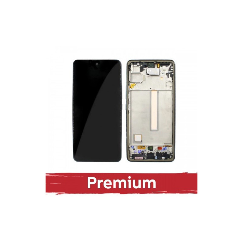 Ekranas skirtas Samsung A536 A53 5G su rėmeliu / Black / OEM