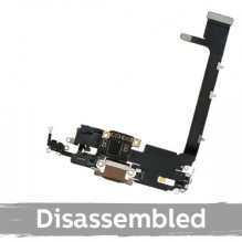 Charging port for iPhone 11 Pro Max with flex connector / With IC / Matte Gold / (100% original / from the device)