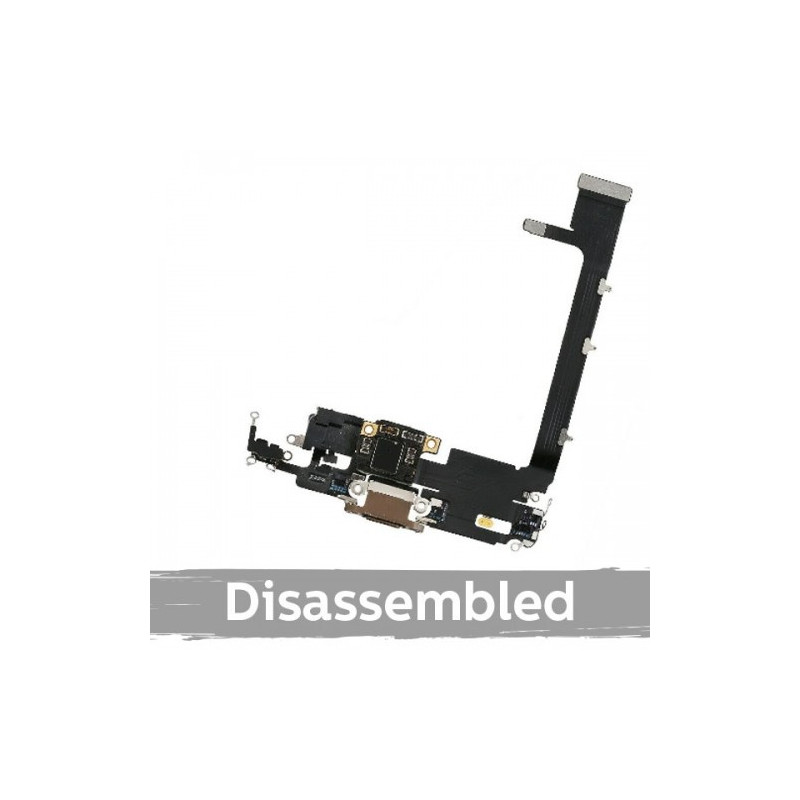 Charging port for iPhone 11 Pro Max with flex connector / With IC / Matte Gold / (100% original / from the device)