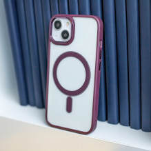 Case 'MagCase Satin' for Apple iPhone 16 Pro burgundy