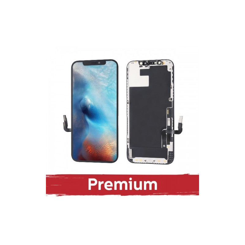 Ekranas skirtas iPhone 12 / 12 Pro juodas (Hard OLED / Premium) / *Removable IC* /