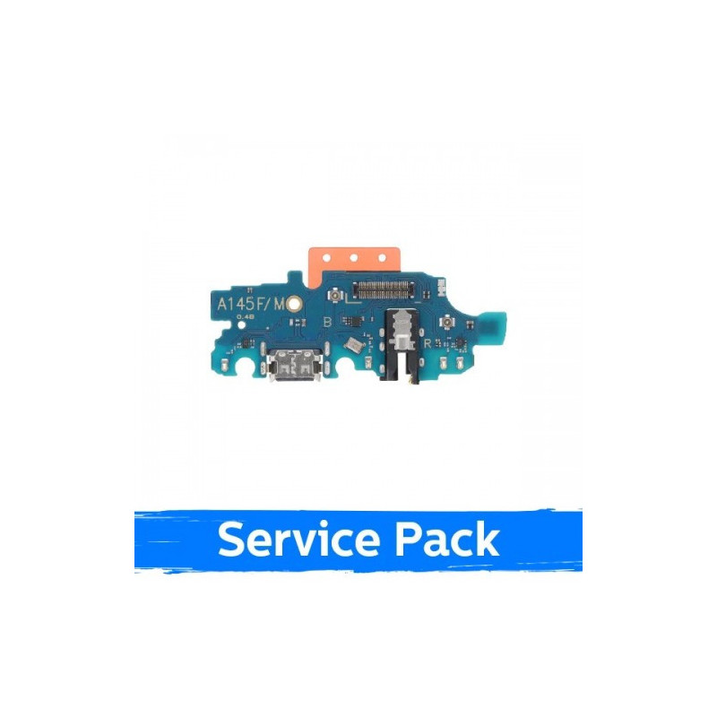 Krovimo lizdas skirtas Samsung A145F A14 su lanksčiąją jungtimi / plata (Service Pack)