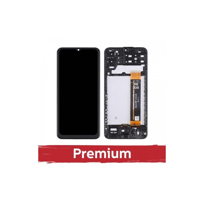 Ekranas skirtas Samsung A137 A13 4G / A135 A13 / A235 A23 / M336 M33 5G juodas su rėmeliu OEM