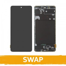 Ekranas skirtas (S) Samsung A715 A71 juodas su rėmeliu (Atnaujintas: Telemax)