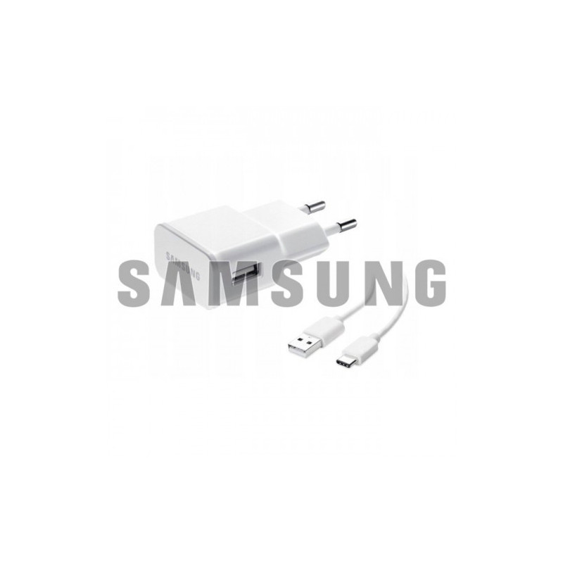 Įkroviklis Samsung TA200NBE baltas 15W (No Package) + Type-C laidas / 100% Genuine /