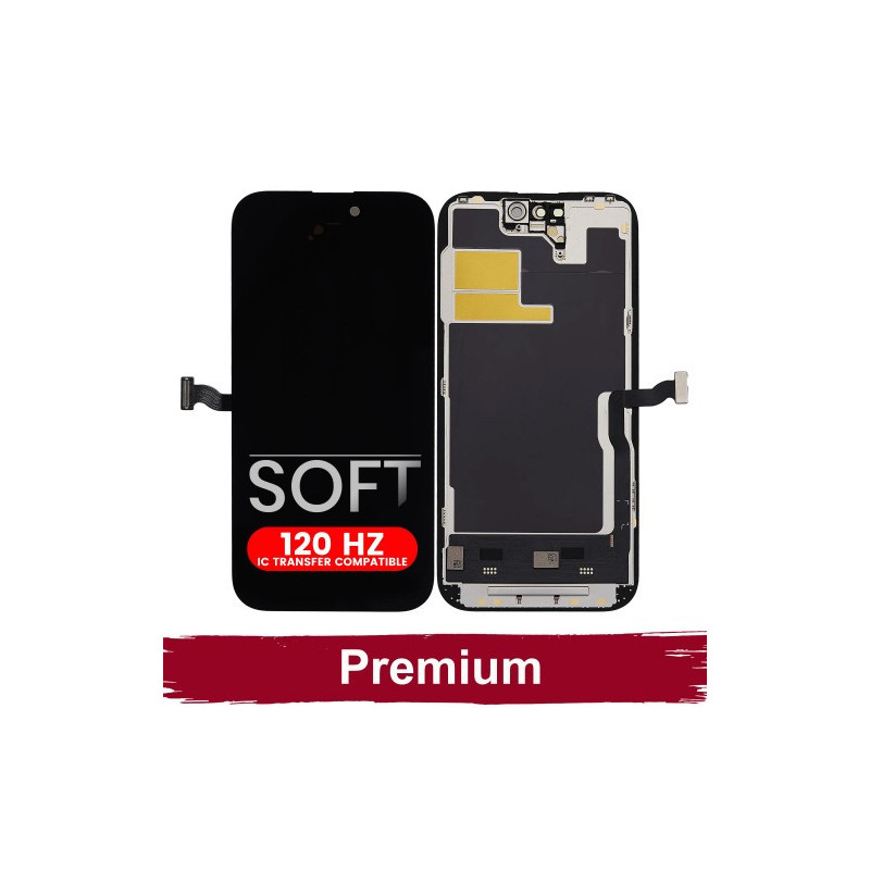 Screen for iPhone 14 Pro Max black (SOFT OLED / Stable 120Hz / Premium) *Removable IC*