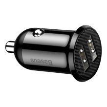 Car charger Baseus 'Grain Pro' black 4.8A (2xUSB)