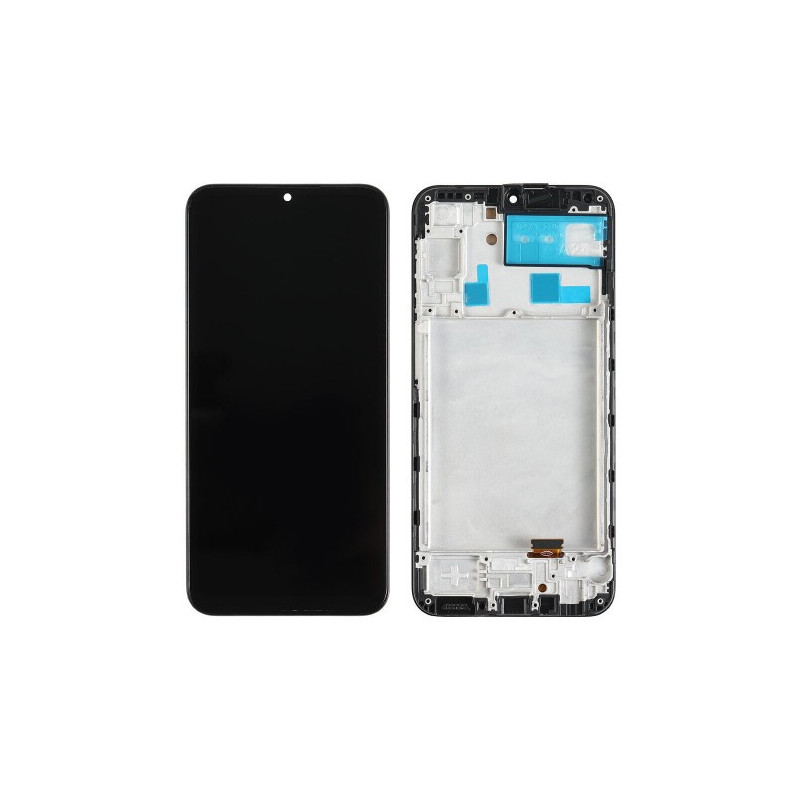 Ekranas skirtas Samsung A245 A24 4G juodas su rėmeliu HQ