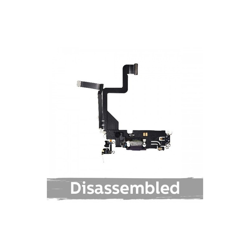 Charging port for iPhone 14 Pro with flexible connector / Gold / (100% original / from the device)