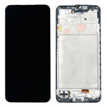 Ekranas skirtas Samsung A165 A16 4G juodas su rėmeliu HQ