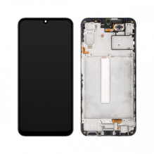 Ekranas skirtas Samsung A256 A25 5G juodas su rėmeliu HQ