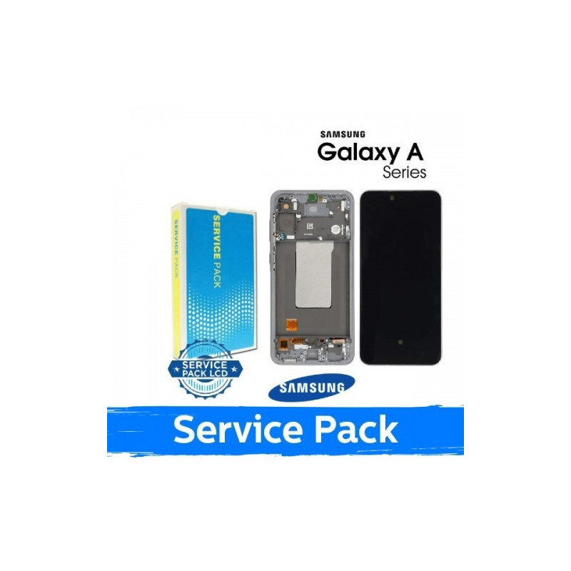 Ekranas skirtas Samsung A566 A56 5G su rėmeliu / Lightgray / (Service Pack)