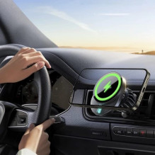 Automobilinis laikiklis Joyroom 'JR-ZS409' juodas (15W / Magsafe Compatible) (magnetinis / grotelėms)