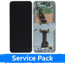 Ekranas skirtas Samsung F741 Z Flip6 (INNER) su rėmeliu / Mint / (Service Pack)