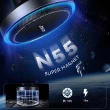 Automobilinis laikiklis Joyroom 'JR-ZS387' juodas / (bevielis krovimas 15W) (magnetinis / grotelėms)