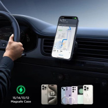 Automobilinis laikiklis Joyroom 'JR-ZS387' juodas / (bevielis krovimas 15W) (magnetinis / grotelėms)