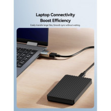 Adapteris Essager 'HuntU' juodas (In: Type-C / Out: USB )