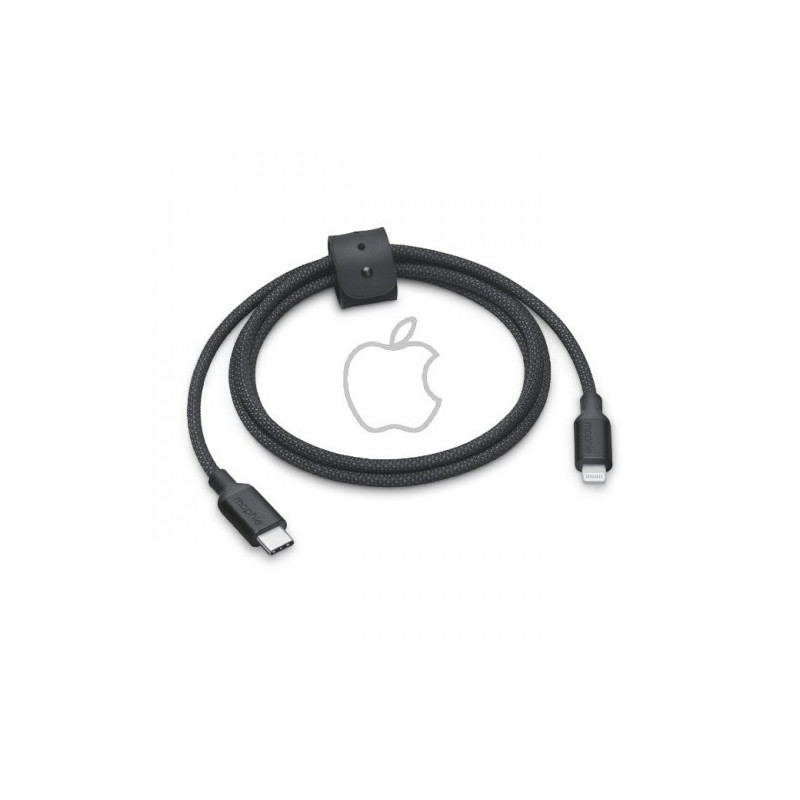 USB Cable Apple 'Woven' (A2432) black 100cm 'Type-C / Lightning' (No Package) / 100% Genuine /